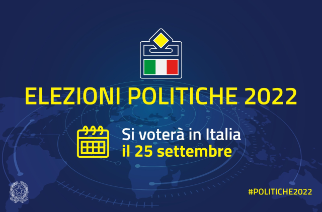 Elezioni Politiche 25/09/2022 - Richiesta voto in Italia